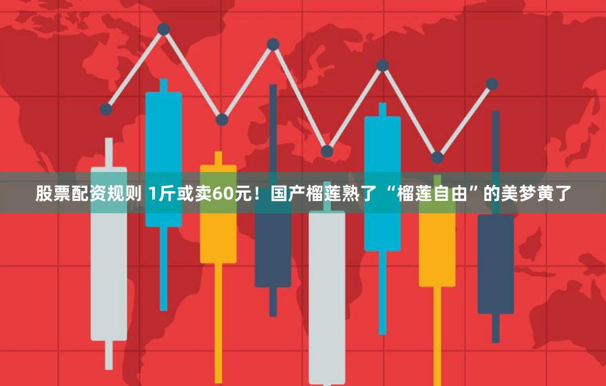 股票配资规则 1斤或卖60元！国产榴莲熟了 “榴莲自由”的美梦黄了